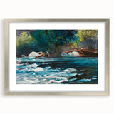 Realism Art Prints - The Rapids, Hudson River by Winslow Homer Nature Art