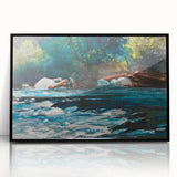 Realism Art Prints - The Rapids, Hudson River by Winslow Homer Nature Art