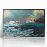 Realism Art Prints - The Rapids, Hudson River by Winslow Homer Nature Art