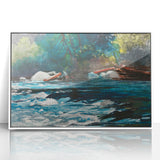 Realism Art Prints - The Rapids, Hudson River by Winslow Homer Nature Art