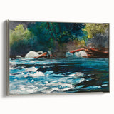 Realism Art Prints - The Rapids, Hudson River by Winslow Homer Nature Art