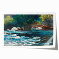 Realism Art Prints - The Rapids, Hudson River by Winslow Homer Nature Art