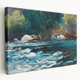 Realism Art Prints - The Rapids, Hudson River by Winslow Homer Nature Art