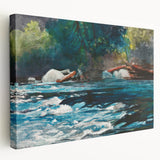 Realism Art Prints - The Rapids, Hudson River by Winslow Homer Nature Art
