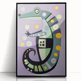 Children’s Wall Decor – Playful Geometric Seahorse Illustration