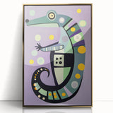 Children’s Wall Decor – Playful Geometric Seahorse Illustration