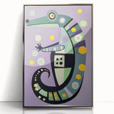 Children’s Wall Decor – Playful Geometric Seahorse Illustration