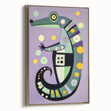 Children’s Wall Decor – Playful Geometric Seahorse Illustration
