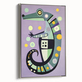 Children’s Wall Decor – Playful Geometric Seahorse Illustration