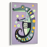 Children’s Wall Decor – Playful Geometric Seahorse Illustration