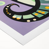 Children’s Wall Decor – Playful Geometric Seahorse Illustration
