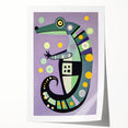 Children’s Wall Decor – Playful Geometric Seahorse Illustration