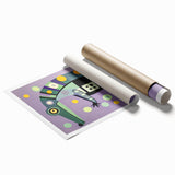 Children’s Wall Decor – Playful Geometric Seahorse Illustration