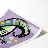 Children’s Wall Decor – Playful Geometric Seahorse Illustration