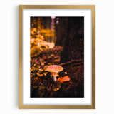 Extra large abstract art print with textured design in warm autumn hues on a gold-framed canvas, ideal for living room decor.