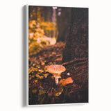 Vintage poster art depicting a colorful fall scene on an extra large framed canvas, ideal for living room decor.