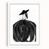 Abstract figurative wall art frame with a white mat, showcasing a modern design that enhances contemporary home decor aesthetics. Ideal for stylish interior spaces.