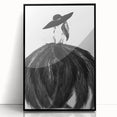 Framed abstract figurative art piece in black acrylic, showcasing fluid shapes and dynamic forms, perfect for modern home decor. Ideal for enhancing artistic spaces.