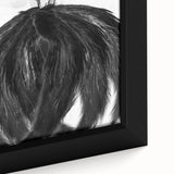 Abstract figurative artwork close-up, showcasing vibrant colors and intricate textures on a framed canvas, perfect for modern home decor and artistic expression.