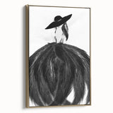 Framed abstract figurative canvas art showcasing a golden color palette, highlighting elegant curves and shapes in a stylish side view, perfect for modern decor.