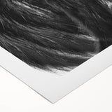 Abstract figurative design on rolled canvas showcasing vibrant colors and dynamic shapes, ideal for modern art decor, packaged securely for safe delivery.