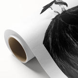 Abstract figurative art print on rolled canvas, showcasing vibrant colors and dynamic shapes, elegantly packaged in a protective cardboard tube, ideal for wall decor.