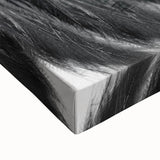 Close-up of a colorful abstract figurative stretched canvas art piece, showcasing vibrant hues and intricate textures, perfect for modern home decor.