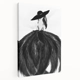 Abstract figurative stretched canvas artwork showcasing vibrant colors and dynamic shapes, viewed from the side, ideal for modern home decor and artistic expression. The piece enhances interior spaces with its unique design and visual appeal, perfect for art enthusiasts seeking a contemporary touch.