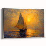 Framed canvas wall art showcasing an abstract landscape with silver accents, viewed from the side, perfect for modern home decor. Ideal for adding sophistication to any living space.