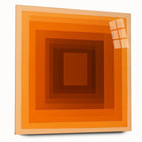 Geometric Abstract Wall Decor – Radiant Orange Concentric Art