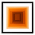 Geometric Abstract Wall Decor – Radiant Orange Concentric Art