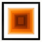 Geometric Abstract Wall Decor – Radiant Orange Concentric Art