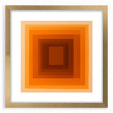 Geometric Abstract Wall Decor – Radiant Orange Concentric Art