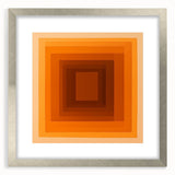 Geometric Abstract Wall Decor – Radiant Orange Concentric Art