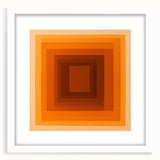 Geometric Abstract Wall Decor – Radiant Orange Concentric Art