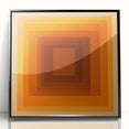 Geometric Abstract Wall Decor – Radiant Orange Concentric Art