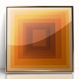 Geometric Abstract Wall Decor – Radiant Orange Concentric Art