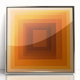 Geometric Abstract Wall Decor – Radiant Orange Concentric Art