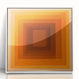 Geometric Abstract Wall Decor – Radiant Orange Concentric Art
