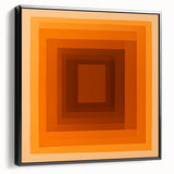 Geometric Abstract Wall Decor – Radiant Orange Concentric Art