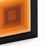 Geometric Abstract Wall Decor – Radiant Orange Concentric Art