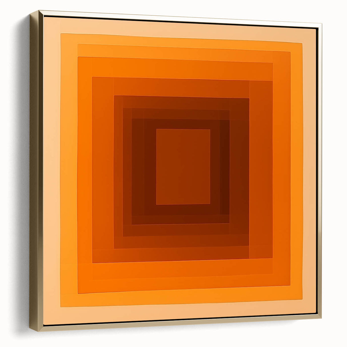 Geometric Abstract Wall Decor – Radiant Orange Concentric Art