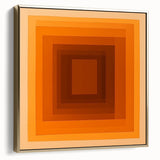 Geometric Abstract Wall Decor – Radiant Orange Concentric Art