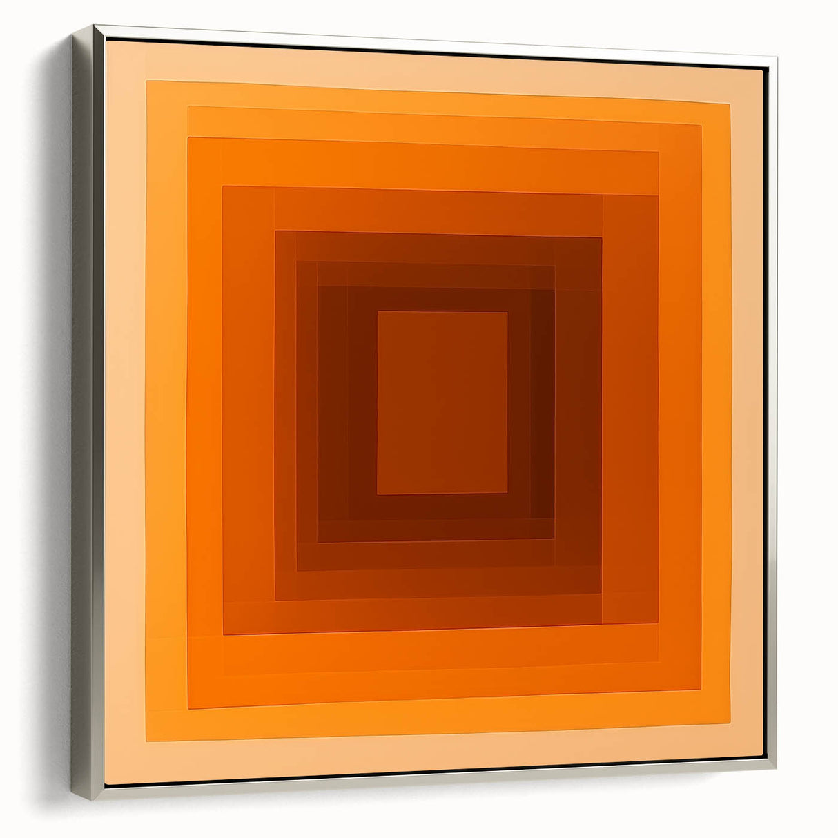 Geometric Abstract Wall Decor – Radiant Orange Concentric Art