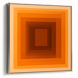 Geometric Abstract Wall Decor – Radiant Orange Concentric Art