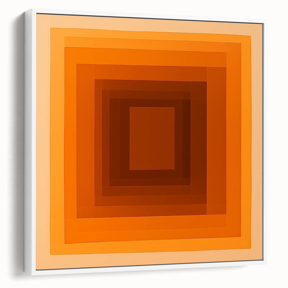 Geometric Abstract Wall Decor – Radiant Orange Concentric Art