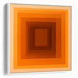 Geometric Abstract Wall Decor – Radiant Orange Concentric Art