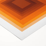 Geometric Abstract Wall Decor – Radiant Orange Concentric Art