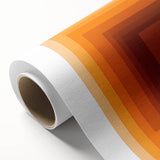 Geometric Abstract Wall Decor – Radiant Orange Concentric Art