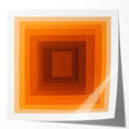 Geometric Abstract Wall Decor – Radiant Orange Concentric Art